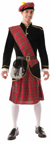 Scotsman Red Kilt Adult Male Costume