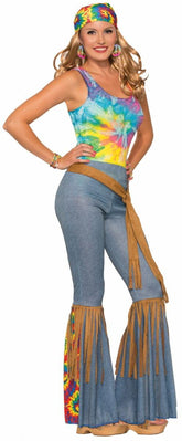 Hippie Pants & Fringe Belt Women's Costume