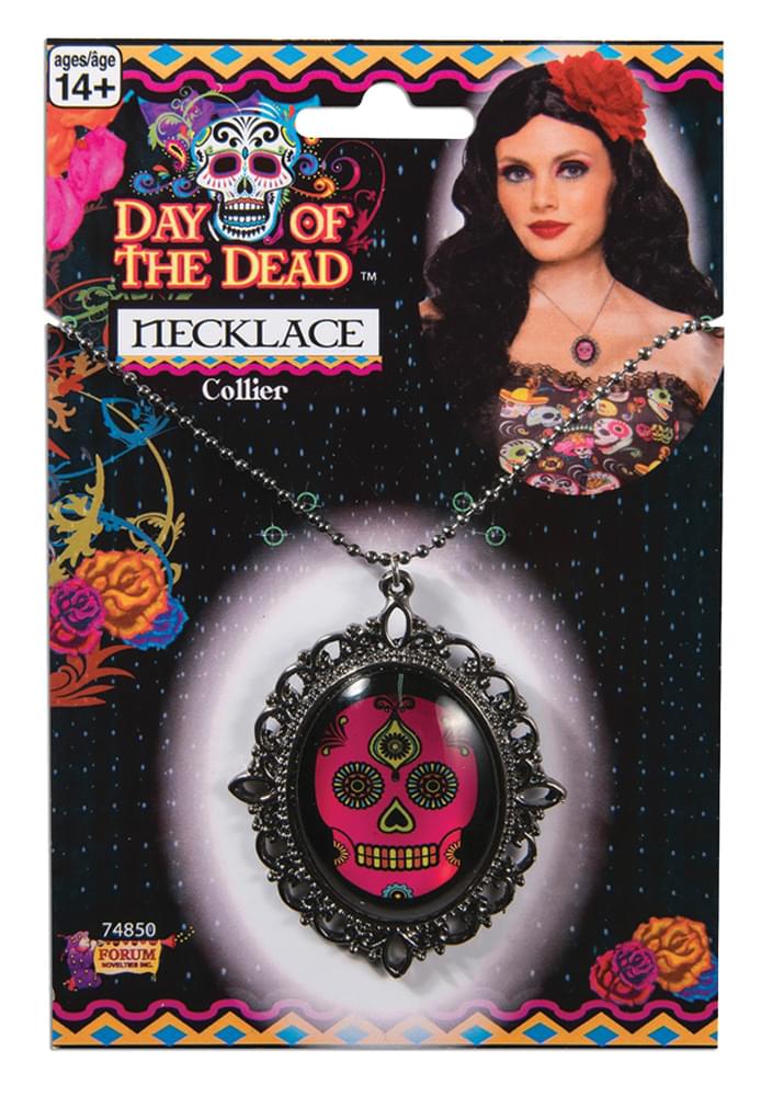 Day Of Dead Skeleton Costume Necklace