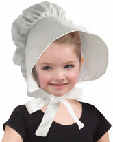 Colonial White Bonnet Child Costume Hat