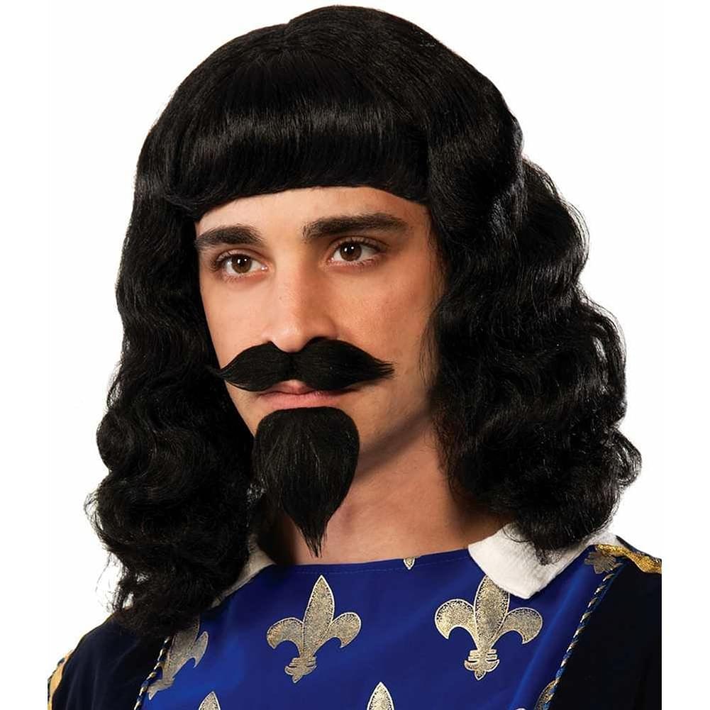 Musketeer Wig, Moustache, Goatee Costume Accessory Adult Men