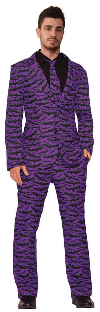 Purple Bat Dress Suit And Tie Standard Adult Costume
