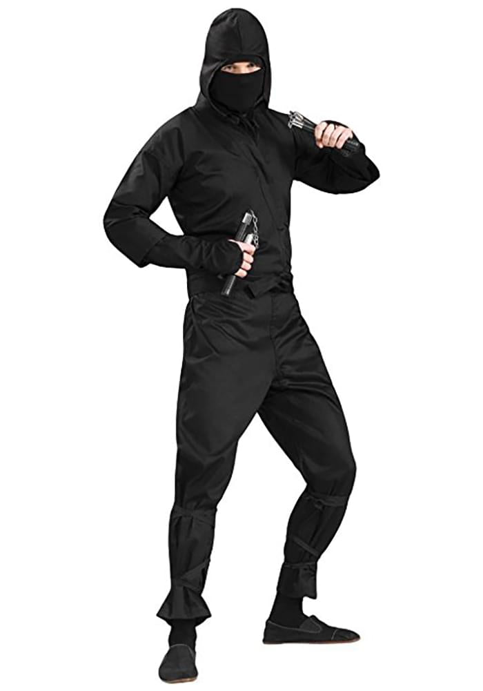 Ninja Adult Costume, Black, X-Large