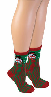 Ugly Christmas Snowman Ankle Socks Adult