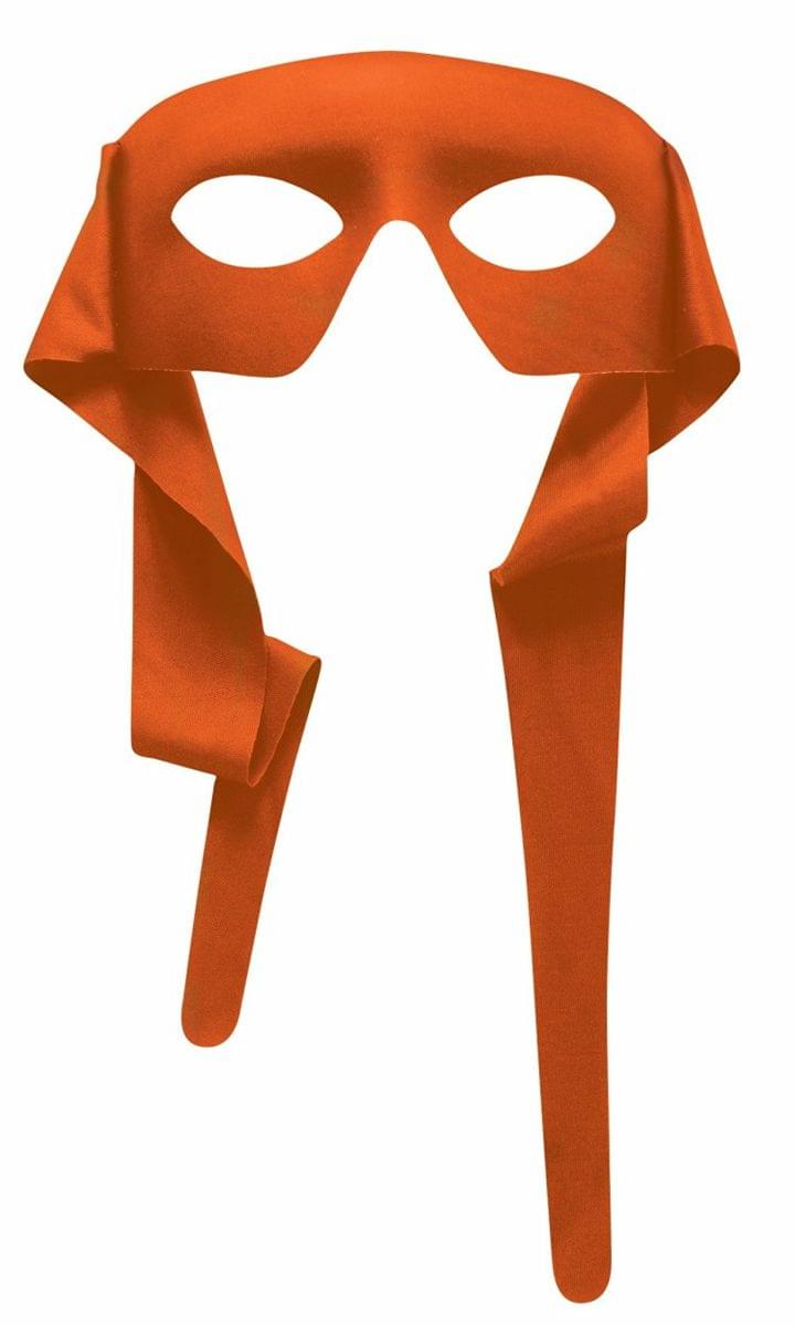 Orange Eye Mask With Ties Costume Accessory Adult