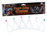 Royal King Costume Crown Silver With Jewels Adult Men