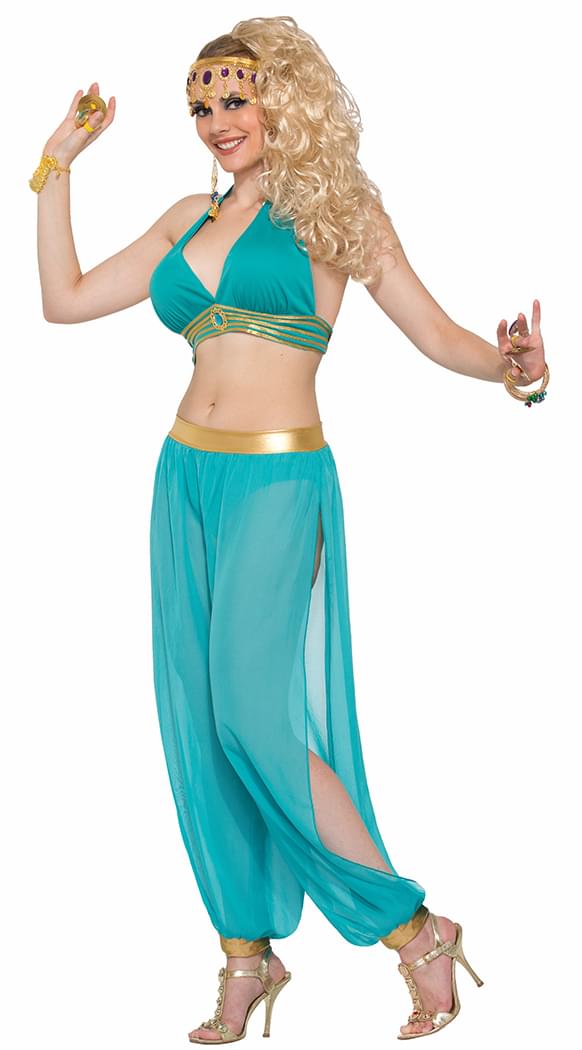 Desert Princess Haram Costume Pants Green Adult Women