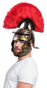Super Deluxe Roman Costume Helmet Gold Adult Men