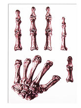 Skeleton Bones Hand Tattoo Costume Accessory