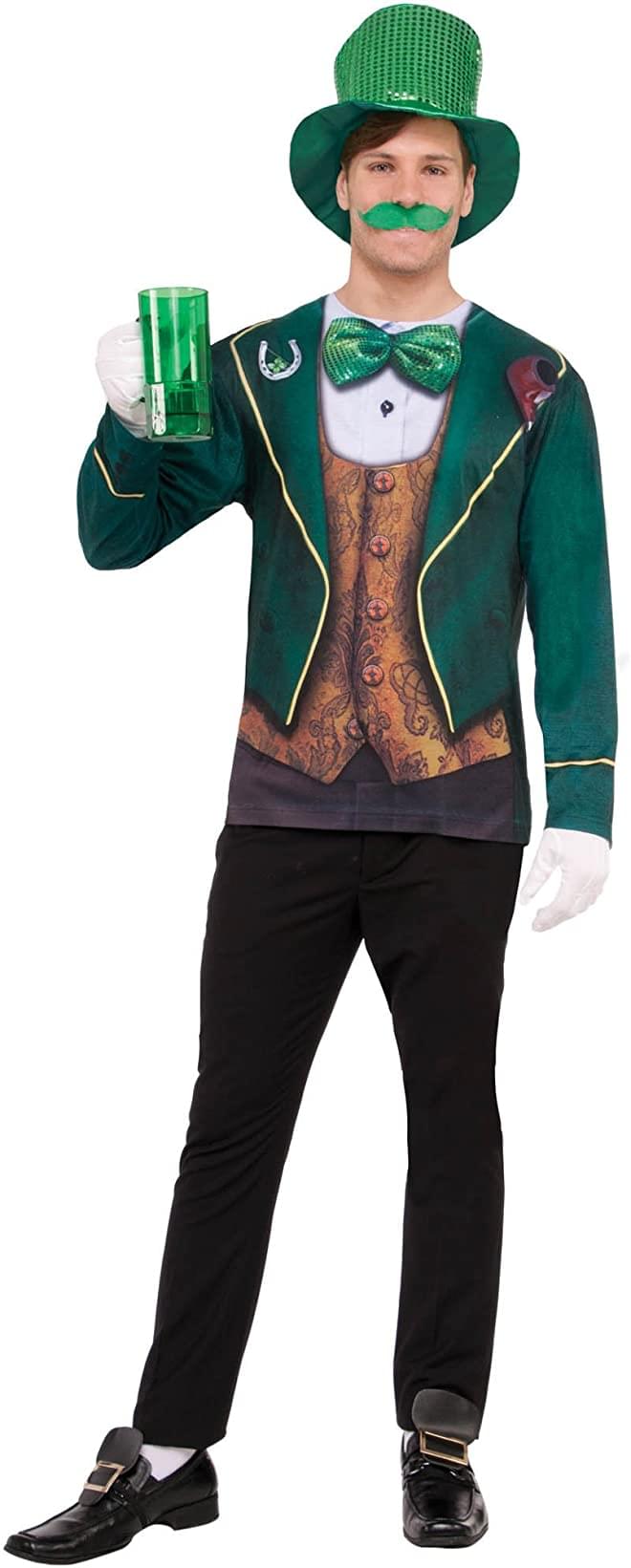 3D Instantly Irish Photo-Real Printed Adult Costume Top | One Size