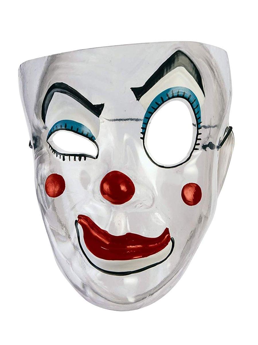 Clown Face Adult Transparent Costume Mask