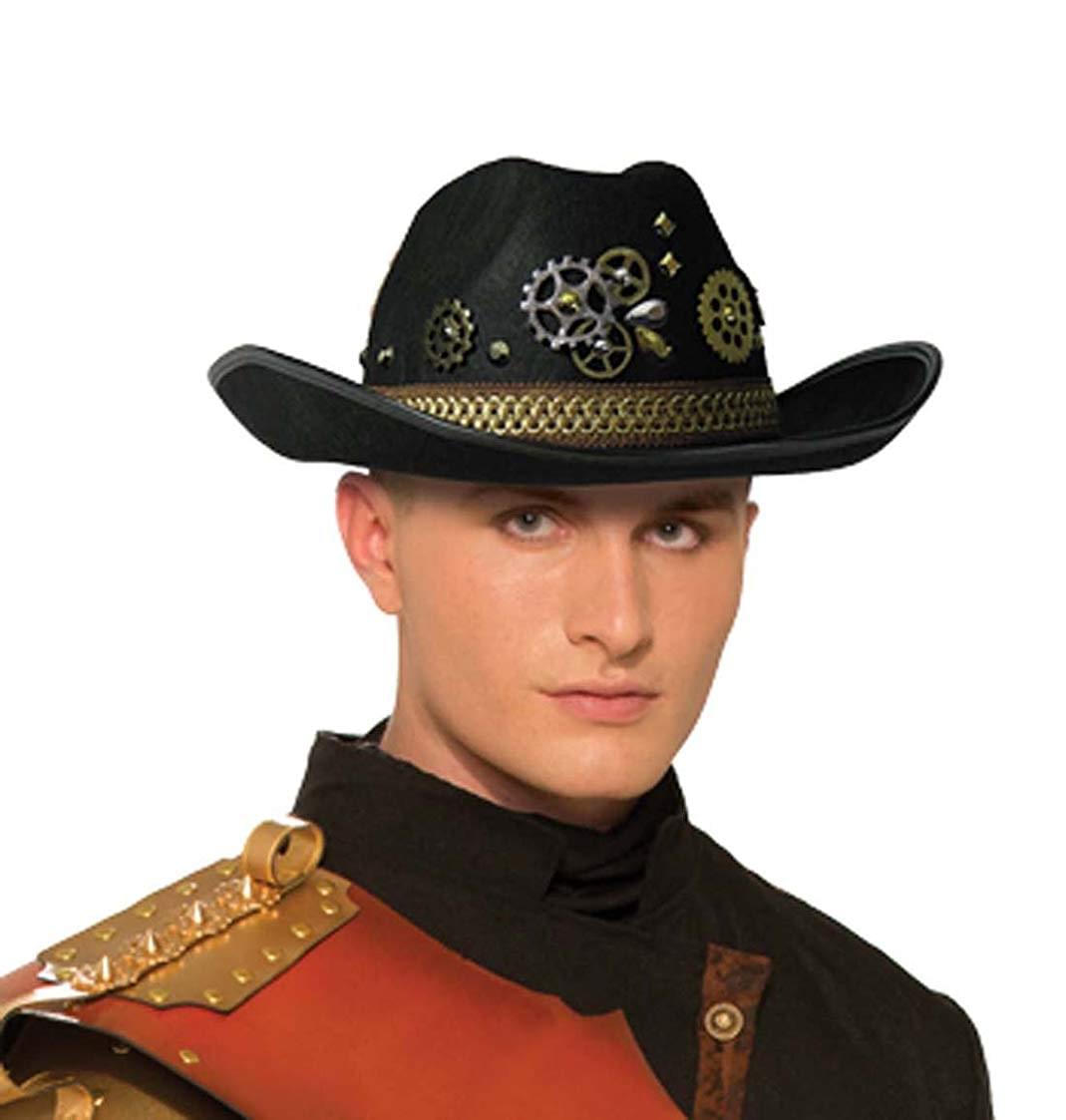 Steampunk Cowboy Men's Costume Hat, Black