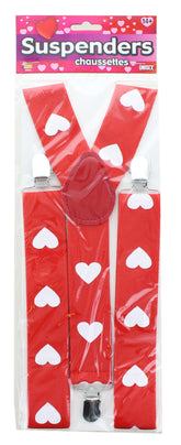 Valentine's Day Heart Adult Costume Suspenders