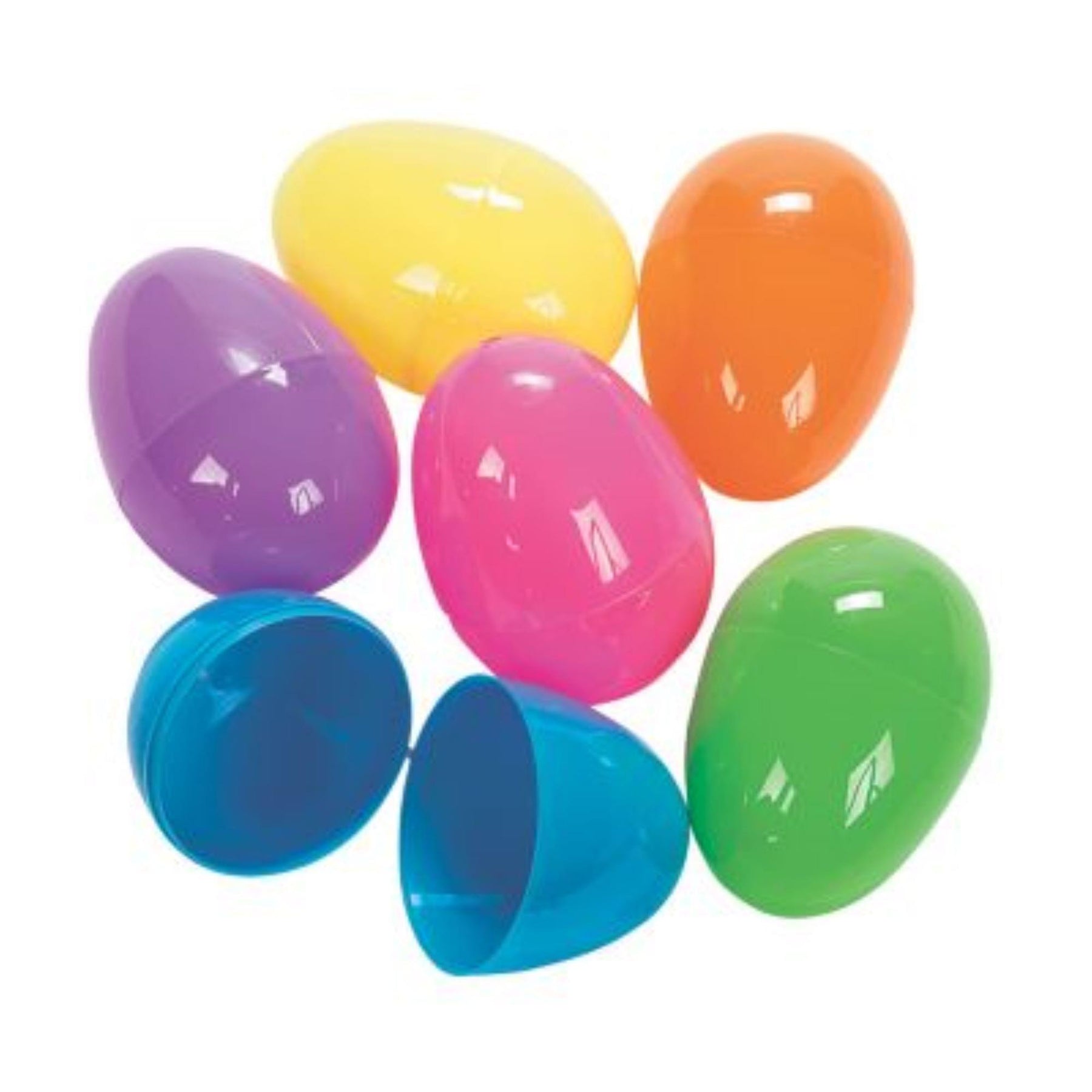 Solid Color 2.25 Inch Plastic Easter Eggs | Pack of 8