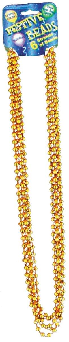 Beaded 33" Necklace Adult Costume Jewelry, Gold