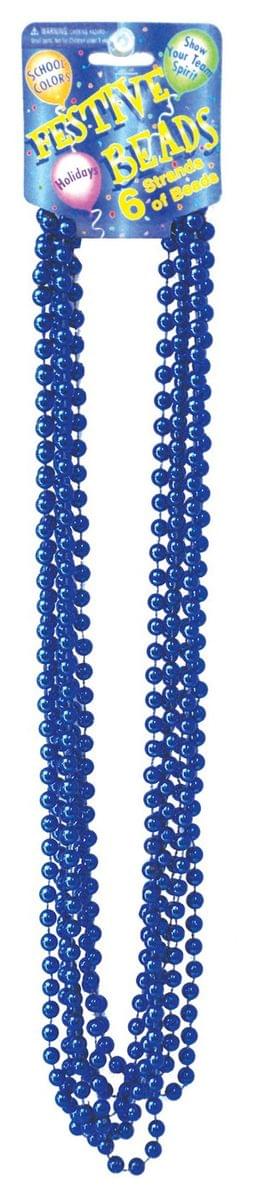 Beaded 33" Necklace Adult Costume Jewelry, Royal Blue