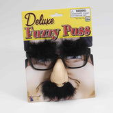 Deluxe Fuzzy Puss Costume Glasses with Attached Nose Eyebrows