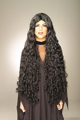 Mesmerelda Long Goddess Black Adult Costume Wig