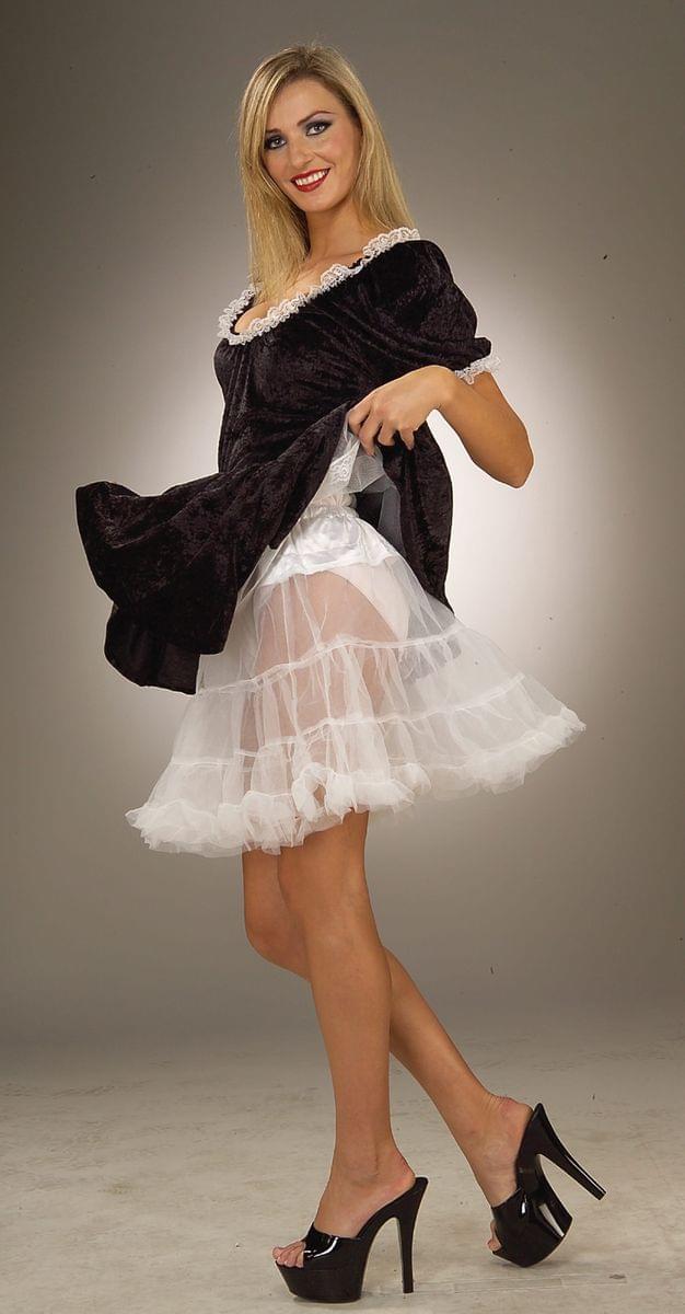 19" White Crinoline Mini Tutu Petticoat Costume Adult