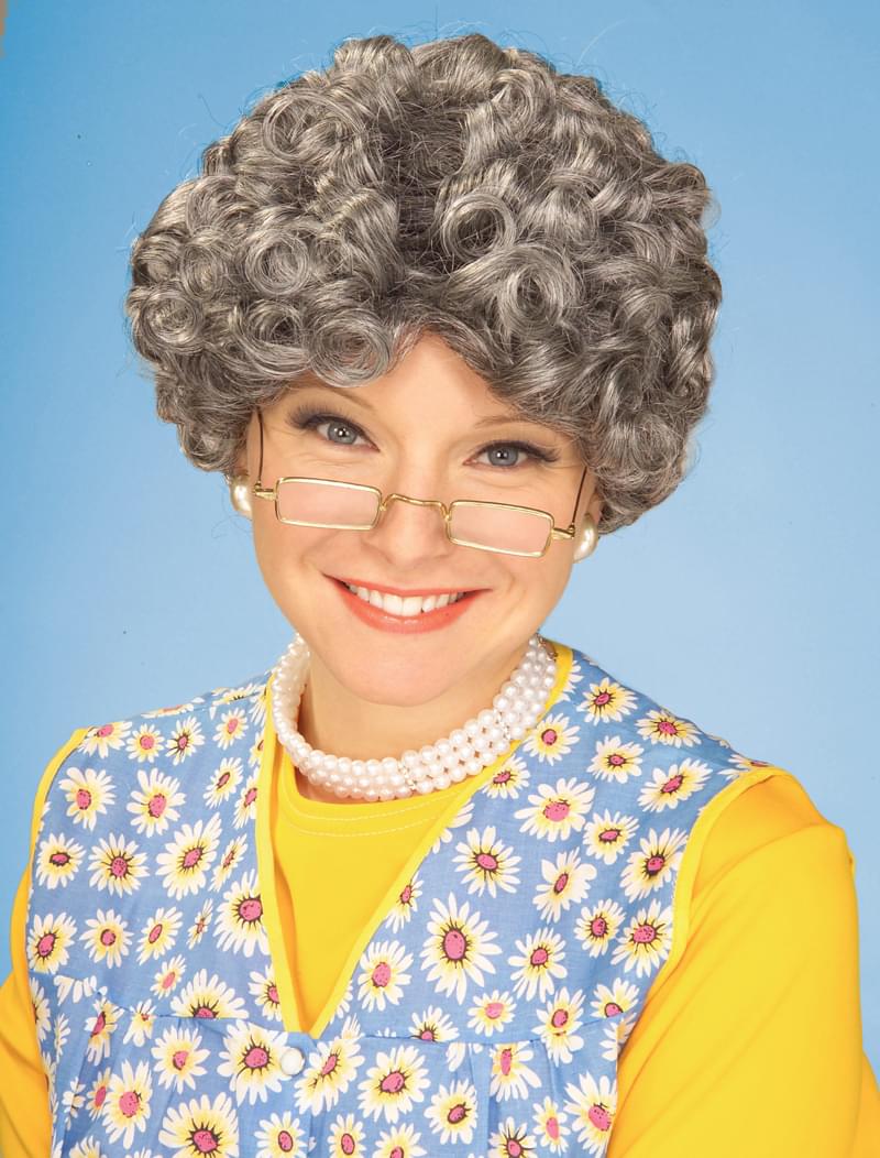 Burnett Mama Old Lady Adult Grey Costume Wig