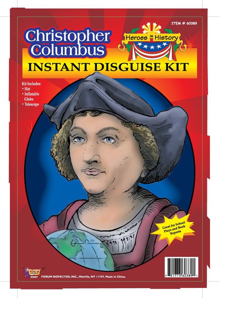 Christopher Columbus Hat, Globe & Telescope  Adult Costume Kit
