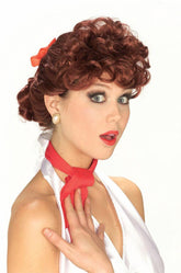 50's Housewife Auburn Red Adult Costume Wig