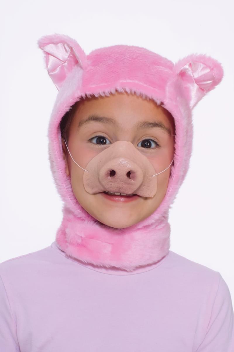 Piglet Pig Hood & Nose Animal Costume Set Child Standard