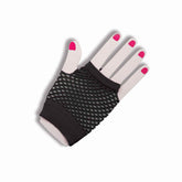 Short Black Fingerless Fishnet Adult Costume Glove