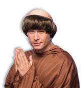 Religious Monk Dark Brown Adult Standard Costume Wig