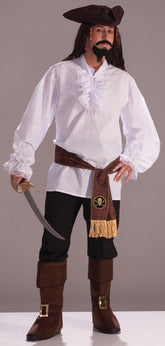 Ruffled White Costume Shirt Adult