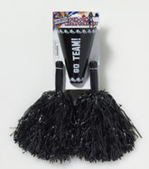 Cheerleader Pom Pom & Megaphone Costume Accessory Set: Black
