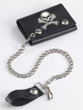 Biker Chained Black Costume Skull Wallet