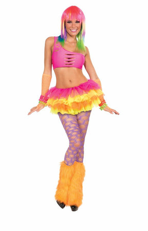 Club Candy Wide Fishnet Pantyhose Costume Hosiery Adult: Purple