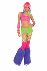 Club Candy Solid Neon Costume Booty Shorts Adult: Green