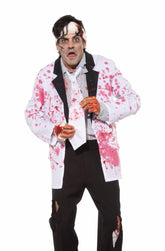 Bloody White Costume Neck Tie Adult
