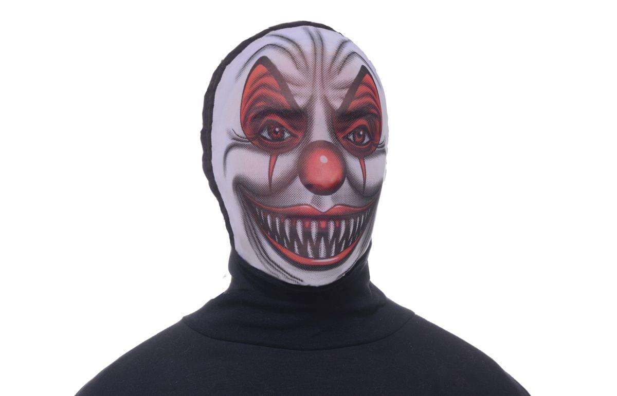 Disappearing Man Hooded Mask Adult: Scary Clown