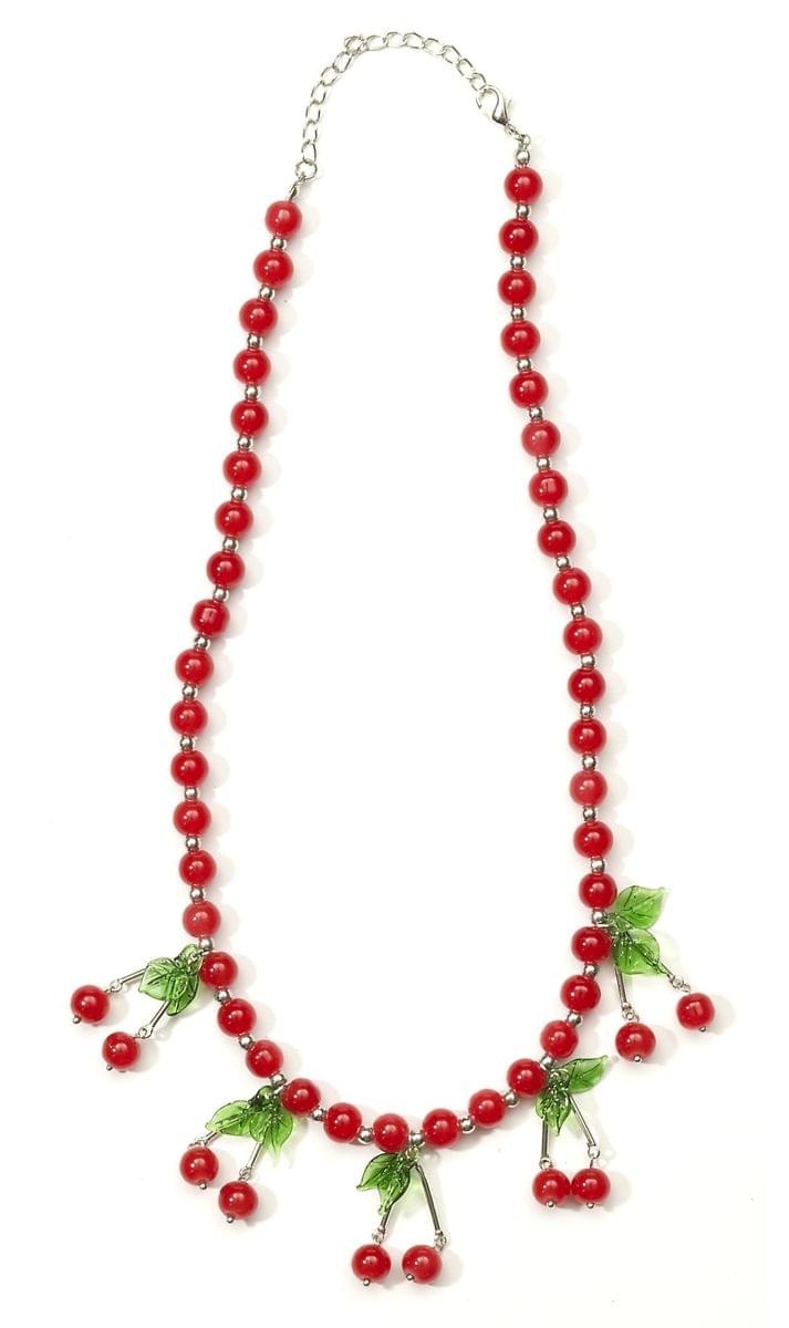 Retro Rock Cherry Costume Necklace Adult