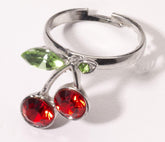 Retro Rock Cherry Ring Costume Jewelry Adult
