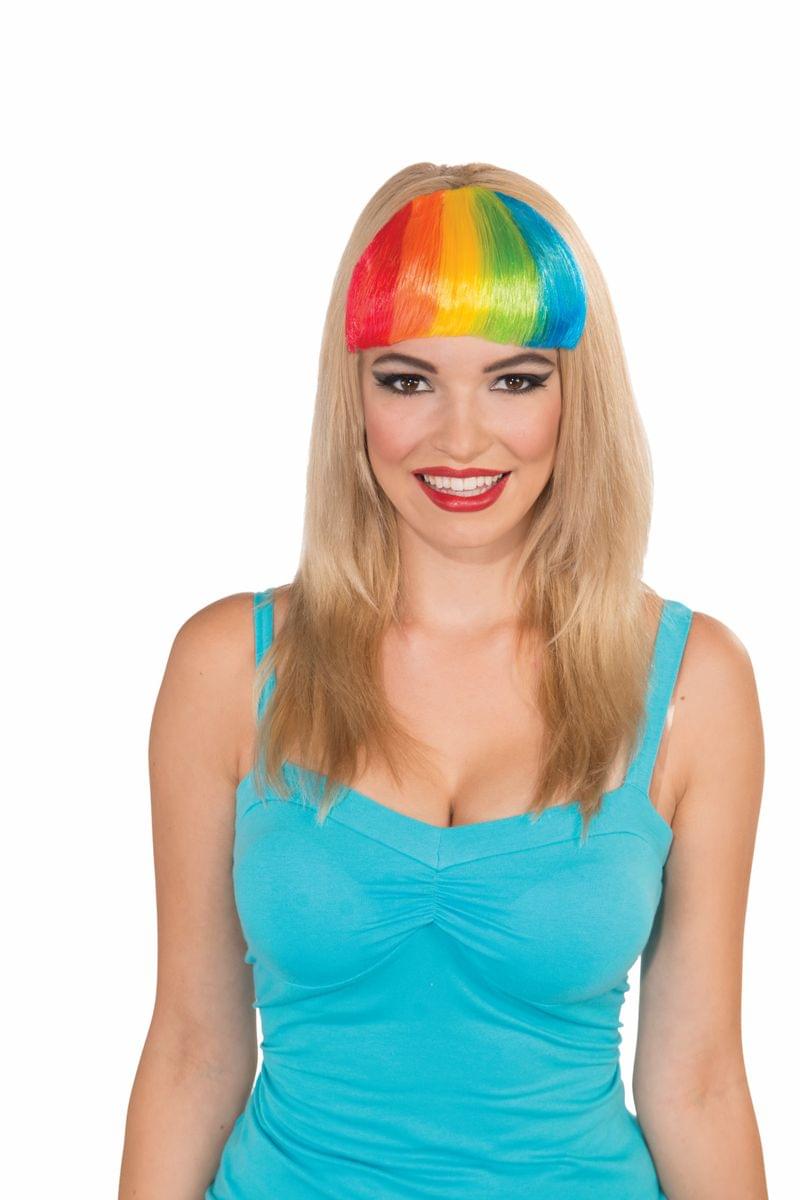 Clip On Rainbow Bangs Costume Accessory
