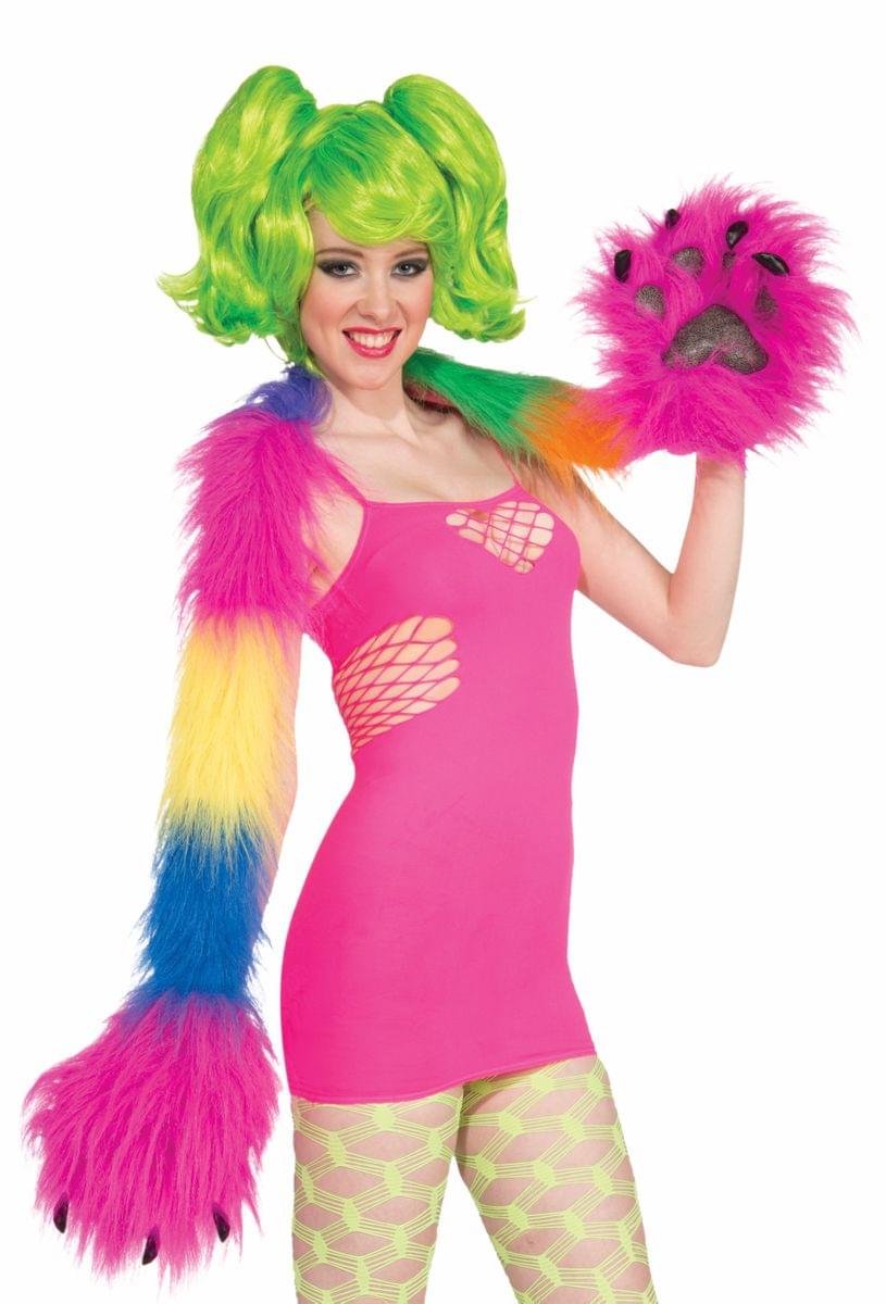 Club Candy Rainbow Monster Mitt Costume Scarf