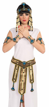 Deluxe Pair Egyptian Female Costume Wrist Cuffs Adult