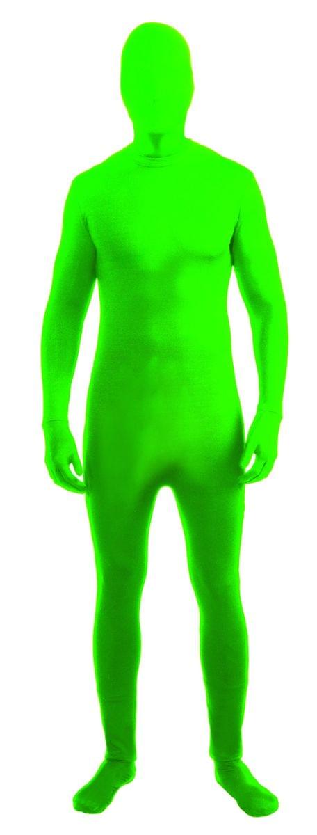 Disappearing Man Neon Green Body Suit Adult Costume