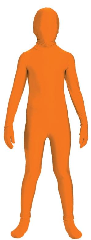 Disappearing Man Stretch Costume Jumpsuit Teen: Orange