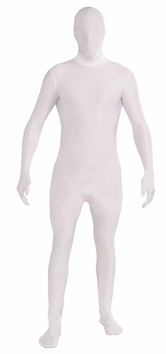Disappearing Man Stretch Costume Jumpsuit Teen: White