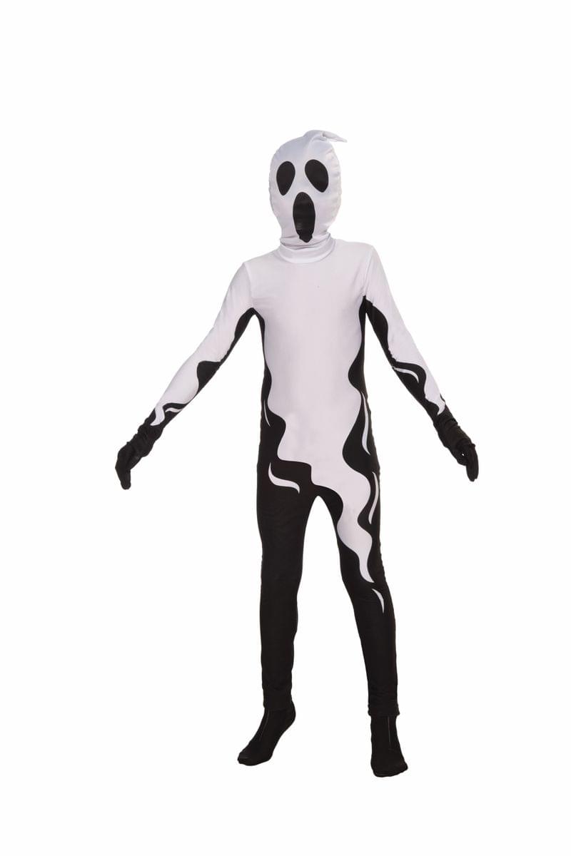Disappearing Man Stretch Costume Jumpsuit Teen: Floating Ghost