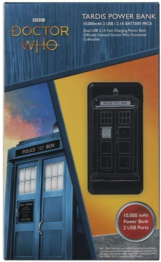 Doctor Who TARDIS 10,000mAh Power Bank with Dual 2.4A USB Charging Ports