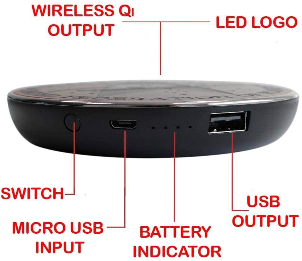 Star Trek Academy Command Qi Wireless Charger with 8000mA Backup Battery