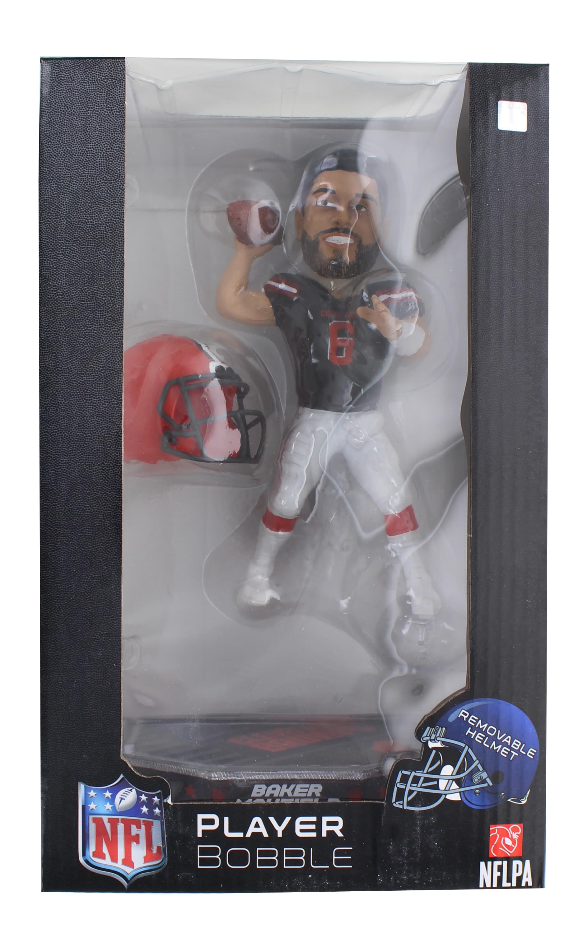 Cleveland Browns Baker Mayfield #6 Removable Helmet Base NFL Resin Bobblehead