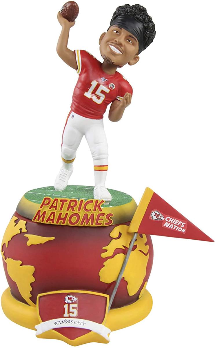 Kansas City Chiefs Patrick Mahomes #15 Spinning Base NFL Resin Bobblehead