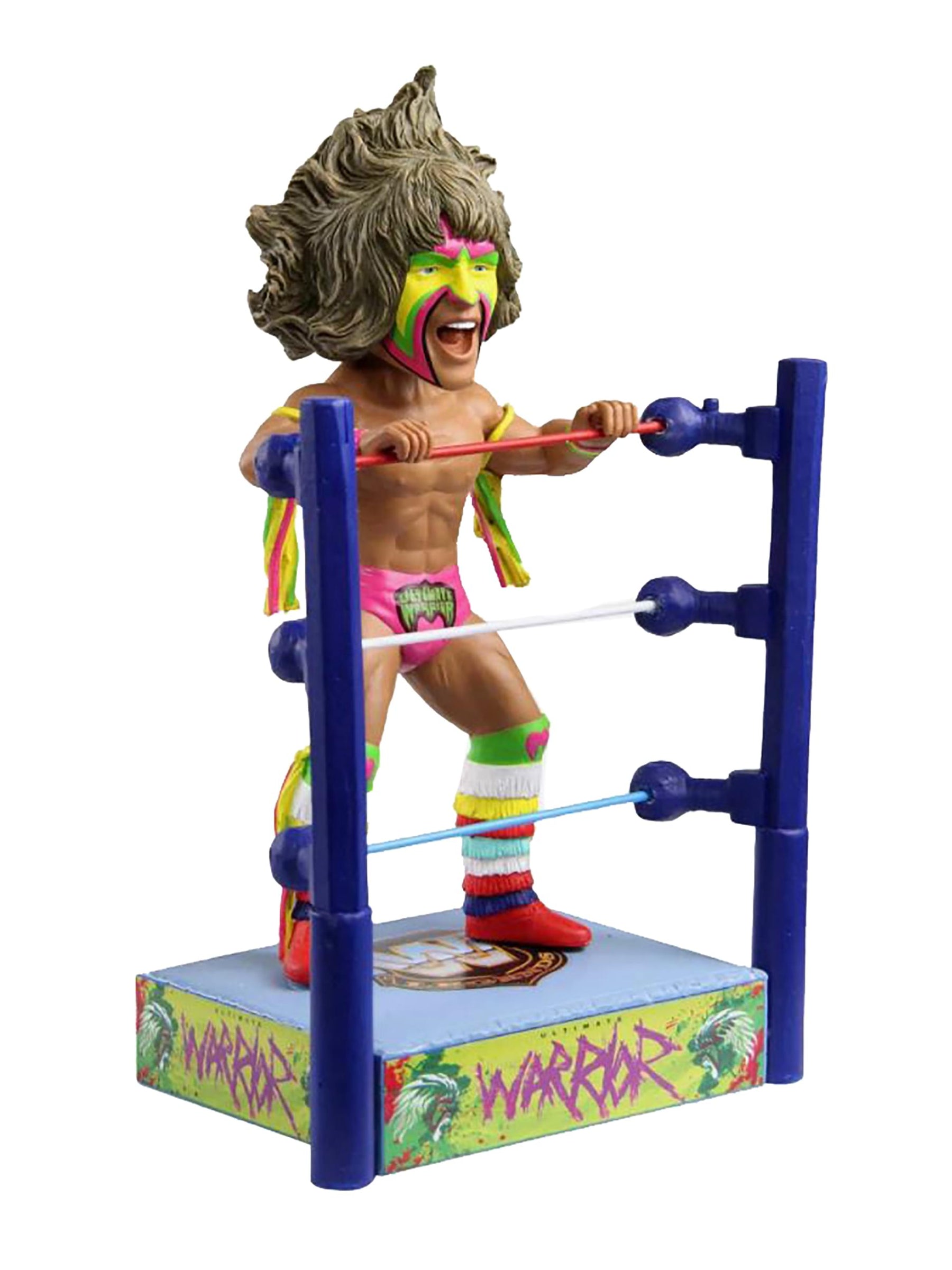 WWE Ultimate Warrior Ropes Moment 8 Inch Resin Bobblehead